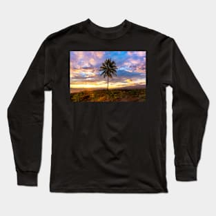 Palm Tree at Sunset Long Sleeve T-Shirt